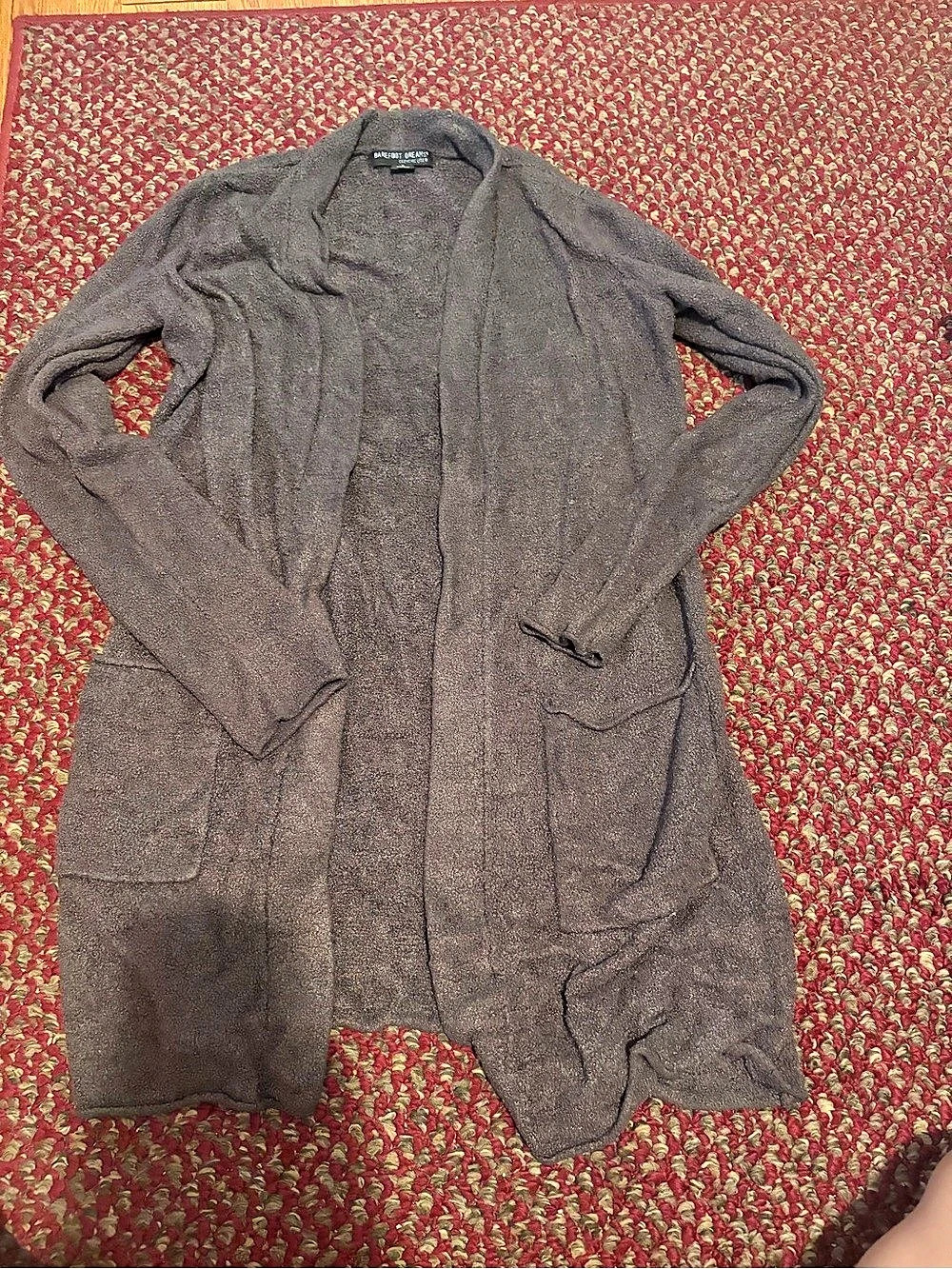 Barefoot Dreams CozyChic Lite Long Cardigan Gray Small